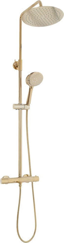 Opbouw doucheset Vincent goud met thermostatische kraan
