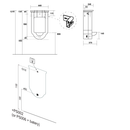 Retro hangend Urinoir Waldorf 44x72x37 keramiek wit