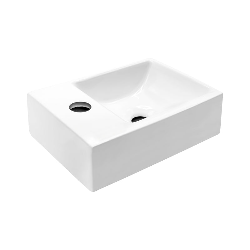 Mini toiletfontein Aloni kraangat links 30x18,5x9,5cm keramisch wit