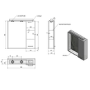 Spiegelkast 60x60x14 LED verlichting Eiken