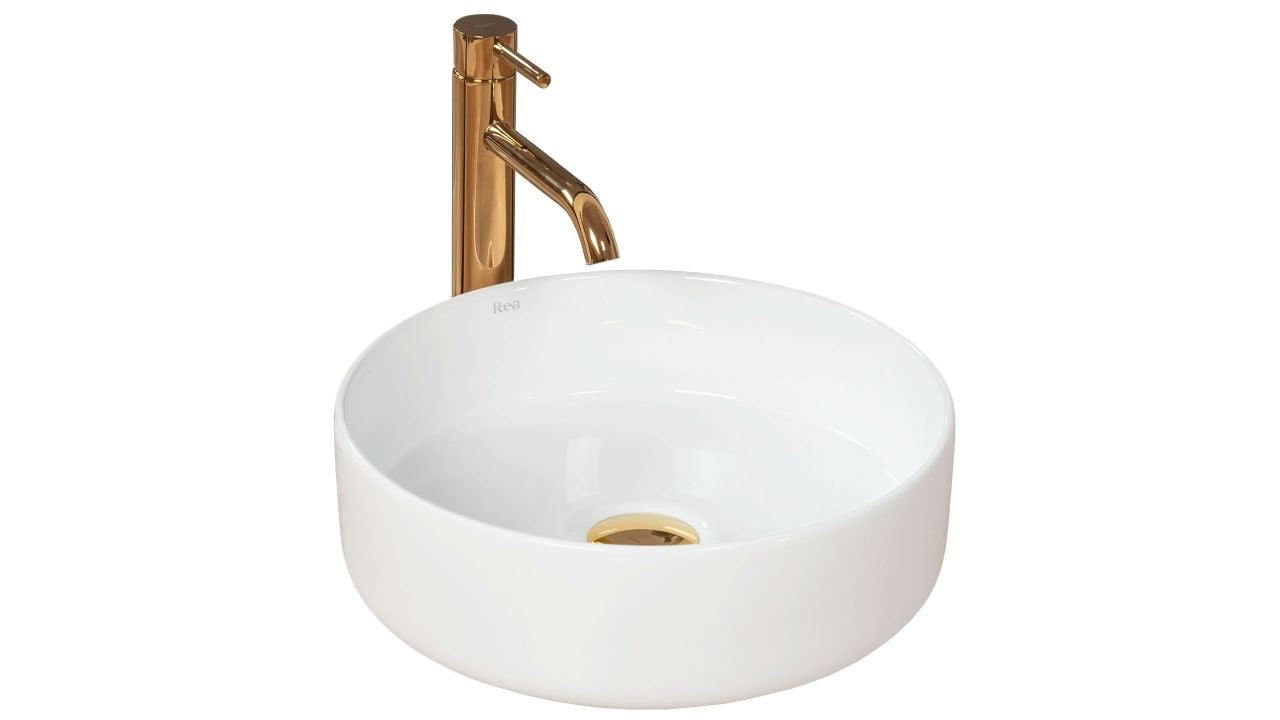 Waskom keramiek Sami rond 36cm wit