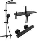 Complete doucheset met thermostaatkraan Mike mat zwart