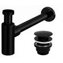 Afvoerplug met sifon inclusief muurbuis en rozet mat zwart