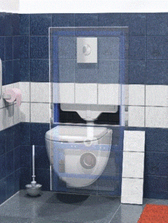 Sanibroyeur Saniwall Pro Up Inbouwreservoir met frame en glas voorpaneel