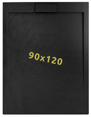 Douchebak mineraalmarmer Rea Grand mat zwart