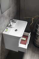 Ondiep Badmeubel Met Wastafel 60x41,5 Neon wit 2 softclose laden