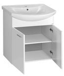 Wastafel onderkast badmeubel Zoja 61x74x32 2 deuren wit