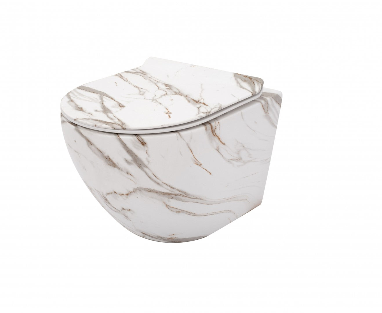 Rimless Toilet Rea Carlos Met Softclose Zitting Lava Mat