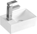 Mini toiletfontein Aloni kraangat links 30x18,5x9,5cm keramisch wit