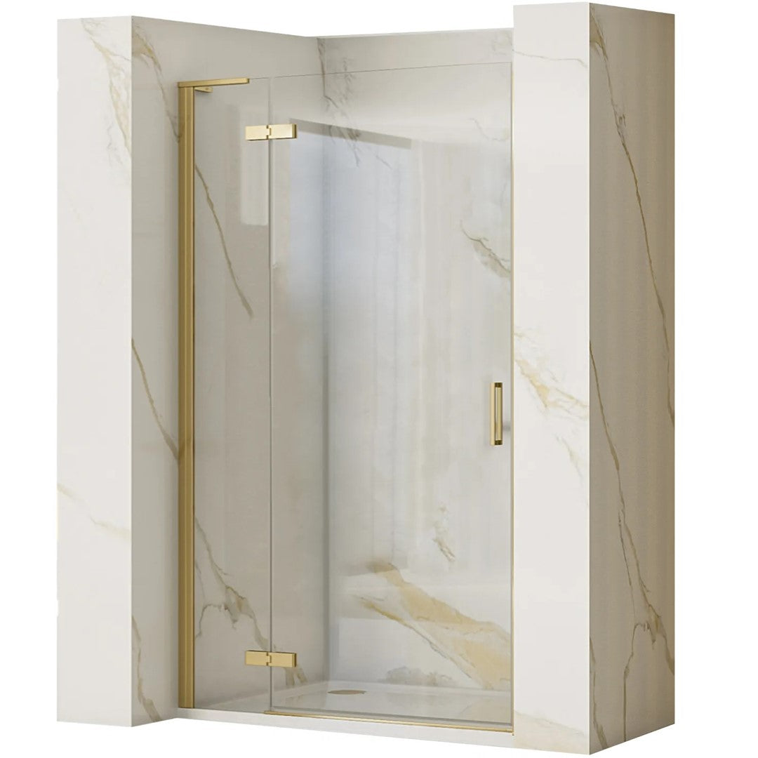 Douche nisdeur met paneel en draaideur REA Hugo goud