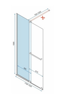 Douchewand met uitschuifbaar deel Rea Cortis Goud