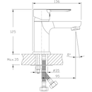 Wastafelkraan met eenhendel bediening Brückner Baron