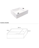 Mini toiletfontein Aloni kraangat rechts 30x18,5x9,5cm keramisch wit