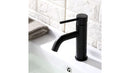 Lage wastafelkraan mat zwart Rea Lungo