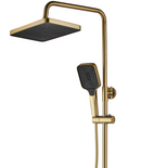 Opbouw doucheset goud / mat zwart met planchet Rea Rob