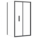 Douchecabine mat zwart met vouwdeur Rapid Fold