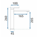 Hoge wastafelkraan Verso waterbesparend eenhendel bediening