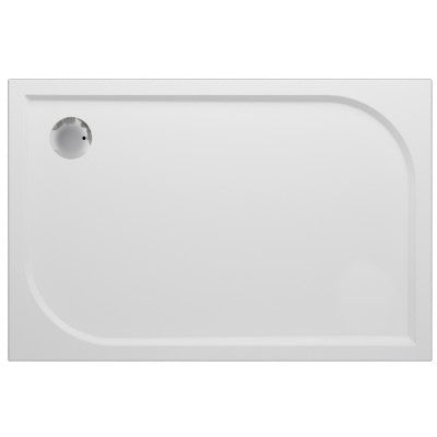 Douchebak 120 x 80 x 2,8 cm Mineraalmarmer Rechthoek Wit Sanotechnik Viva
