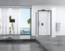 Douchecabine mat zwart met draaideur Rapid Swing