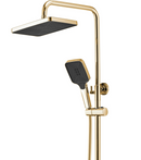 Opbouw doucheset goud / mat zwart met planchet Rea Rob