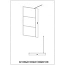 Inloopdouche douchewand mat zwart + decor Sanotechnik Donau