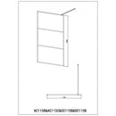 Inloopdouche douchewand mat zwart + decor Sanotechnik Donau