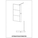 Inloopdouche douchewand mat zwart + decor Sanotechnik Donau