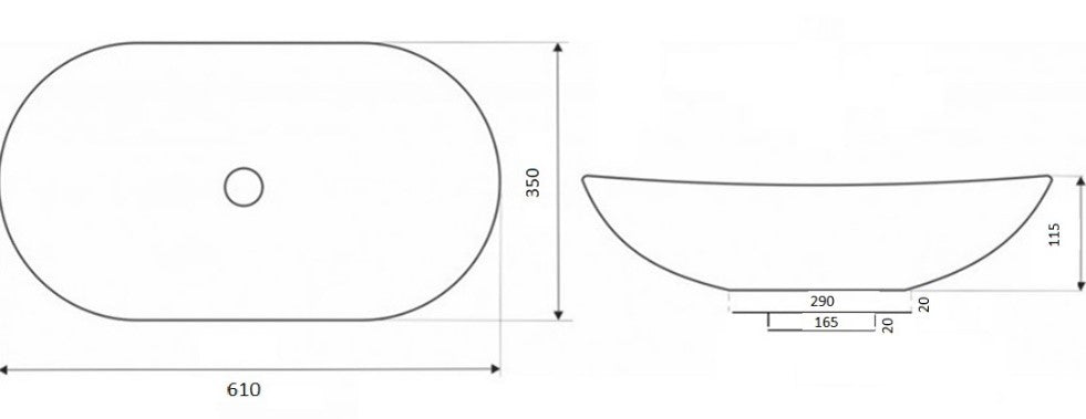 Waskom Omega 61x35x11,5cm