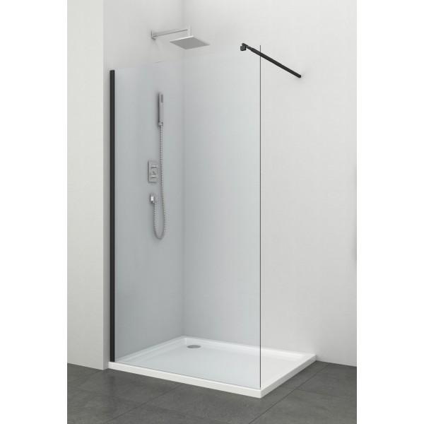 Inloopdouche 120x195cm mat zwart profiel Black Freedom II antikalk