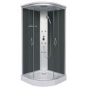 Gesloten douchecabine 90x90x215 kwartrond kitvrij Relax zwart