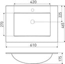 Kerra Calpe inbouw wastafel 60x48cm wit