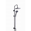 Regendouche mat zwart met glijstang handdouche en doucheslang Sanotechnik Rain