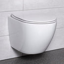 Kerra Delos verkort wandtoilet randloos met anti-kalk coating (inclusief zitting)