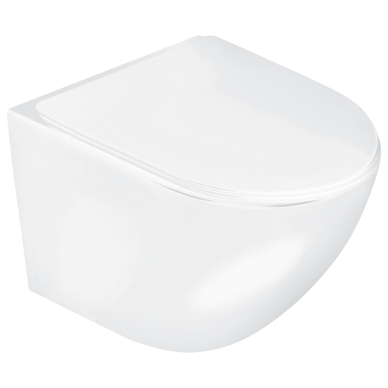 Kerra Delos Verkort Wandtoilet Randloos Met Anti-Kalk Coating (Inclusief Zitting)