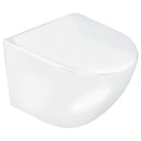 Kerra Delos verkort wandtoilet randloos met anti-kalk coating (inclusief zitting)