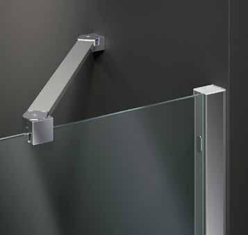 Detail van douchedeur Provex Nis Chroom