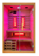 2 persoons twincombi infrarood en finse sauna 130x120x200