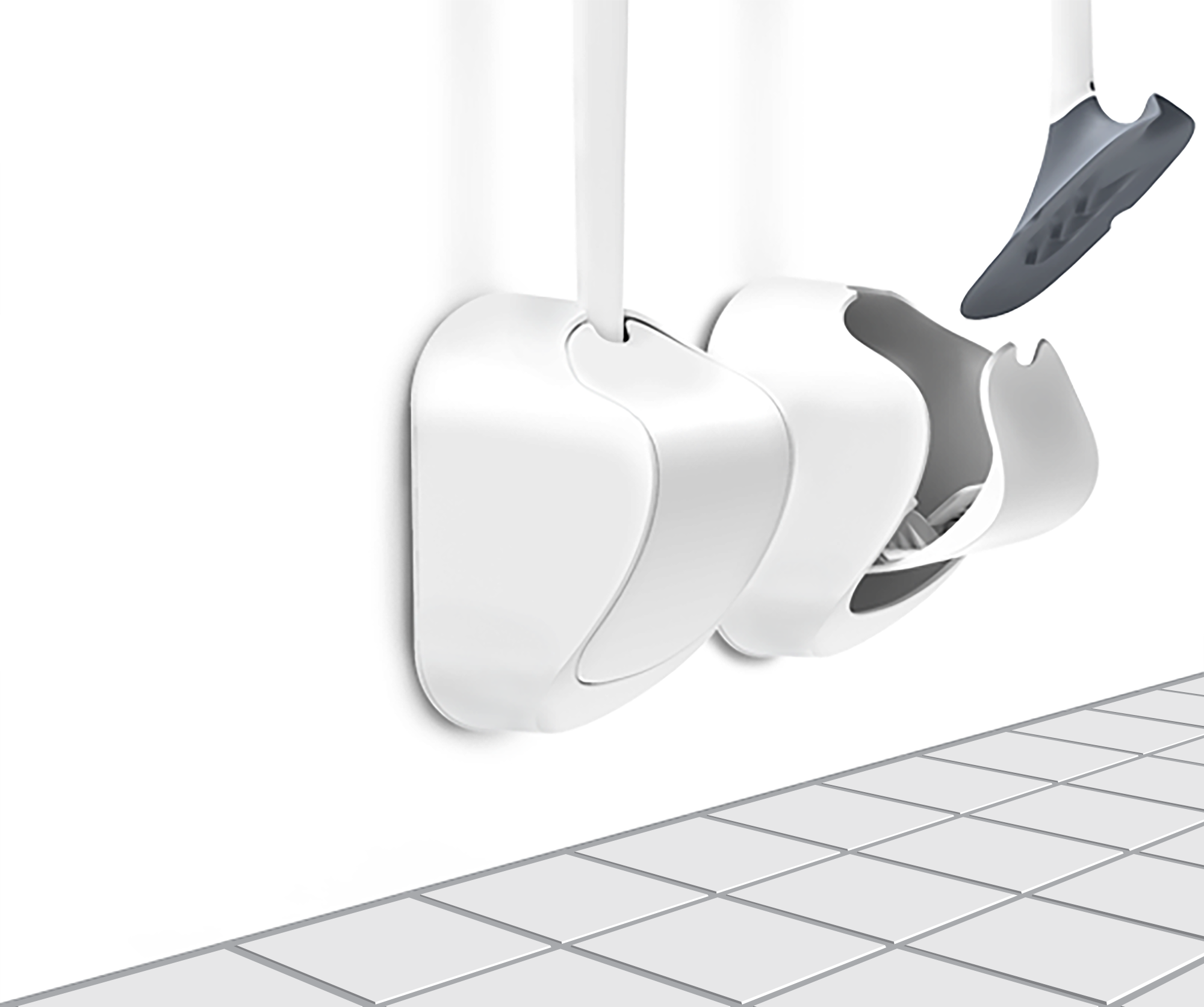 Toiletborstel SaniMaid Paris inclusief houder wit