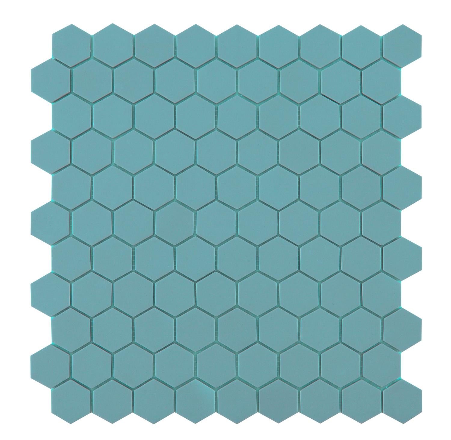 Tegel Hexagon jade 3,5x3,5cm Mozaïek