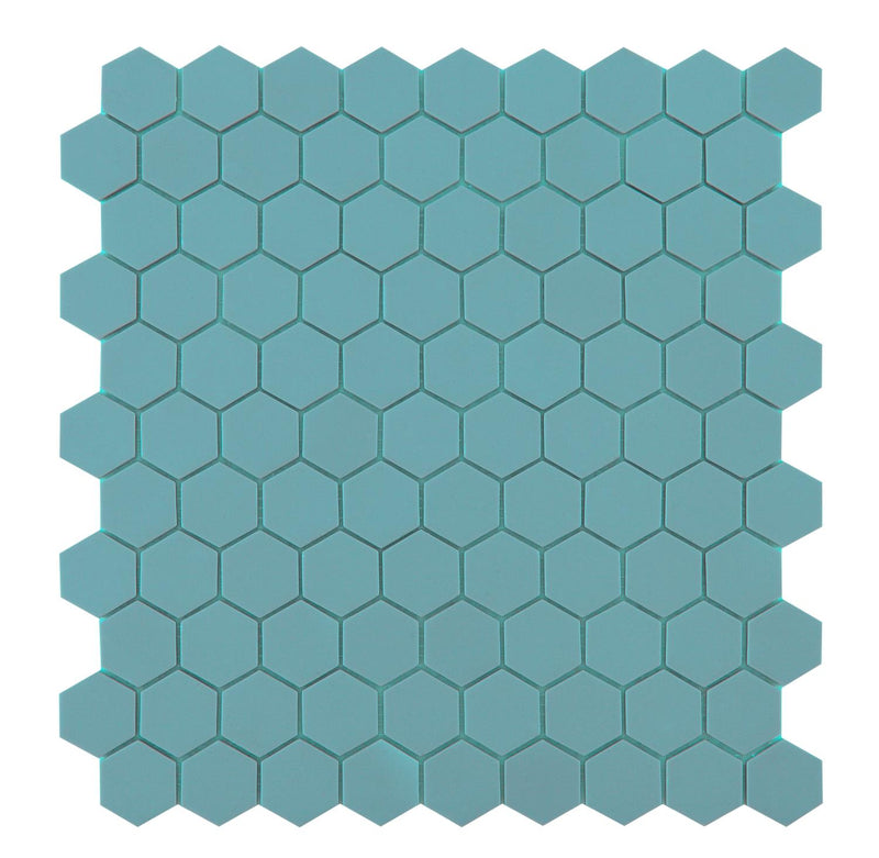 Tegel Hexagon jade 3,5x3,5cm Mozaïek