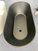 Vrijstaand ligbad 165x84 Cusco Cast Marble mat zwart