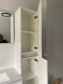 Hoge kolomkast 160x35x35 Hoogglans Wit Luzi trendline