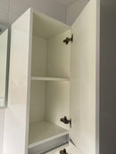 Hoge kolomkast 160x35x35 Hoogglans Wit Luzi trendline