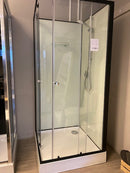 Complete douchecabine 90x90x203 mat zwart UNI 2 kitvrij