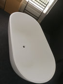 Vrijstaand ligbad 175x85 Cusco Cast Marble mat wit