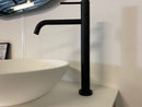 Hoge wastafelkraan mat zwart Rea Lugano Slim Line