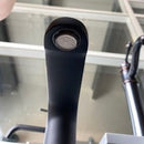 Wastafelkraan mat zwart gekartelde ring koper