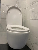 Rimfree toiletpot Sanotechnik Uno zonder spoelrand 53x40x35 incl. slim wc zitting