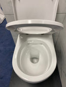 Rimfree toiletpot Sanotechnik Uno zonder spoelrand 53x40x35 incl. slim wc zitting