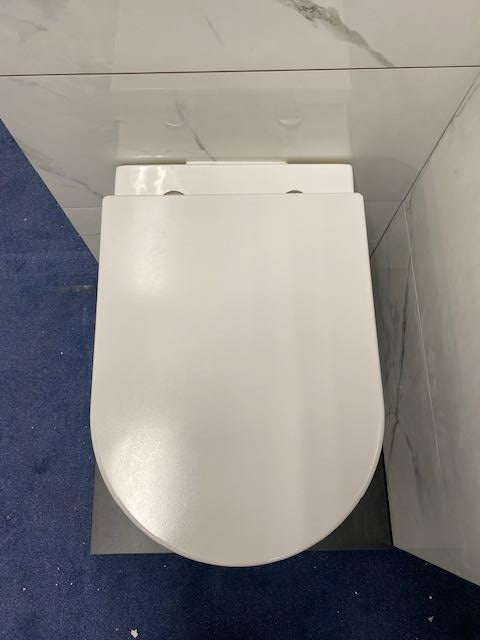 Rimfree toiletpot Sanotechnik Uno zonder spoelrand 53x40x35 incl. slim wc zitting